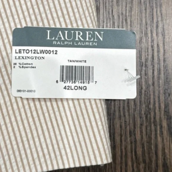 Lauren Ralph Lauren Men's Ultraflex Classic-Fit Seersucker Sport Coat - Tan/Whit